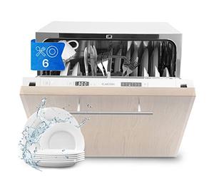 Klarstein Mini Lave Vaisselle de 6 Couvert, Lave-vaisselles Silencieux, 6 Programmes de Lavage, Petit de Table Compact, vaisselle Portable, Facile à Installer pour Maison, Bureau