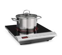 Klarstein MisterCook Plaque de cuisson à infrarouge, niveaux de puissance et de température, minuterie, commande tactile, protection surchauffe et surtensions, 1 zone de cuisson, 2000 watts, argent