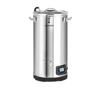 KLARSTEIN Mundschenk - Cuve de brassage, Cuve fermentation bière, MemoryBrew, Ecran LCD, Inox 304, Avec tamis et récipient à grains, Chauffage de 3000 W, 65 L - Argent