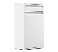 Klarstein Ordnungshüter Poubelle de cuisine 50 L avec tiroir de rangement Montage mural Blanc