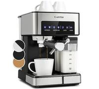 Klarstein Petite Cafetiere avec Mousseur de Lait, 1.8L, Machines à Café et expresso 20 Bar, Electrique Acier Inoxydable 1350W Café Moulu, Qualite Barista