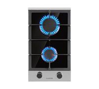 Klarstein Plaque de Cuisson Gaz 2 Feux, Table de Cuisson à Gaz 2 Brûleurs, Plaque 4.2 kW, Piano Cuisine en Acier Inoxydable, de Encastrable, a Cuisine Inox