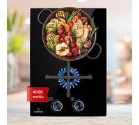 Klarstein Plaque de Cuisson Gaz 2 Feux, Table de Cuisson à Gaz 2 Brûleurs, Plaque 4000W, Piano Cuisine en Acier Inoxydable, de Encastrable, a Cuisine Inox