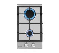 Klarstein Plaque de cuisson gaz encastrée, table de cuisson gaz, brûleur, gaz naturel/gaz propane, soupapes sécurité, arrêt automatique, porte-casseroles en fonte, 5 brûleurs (Argent)