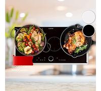 Klarstein Plaque Induction 5800W, Plaque de Cuisson Electrique à Induction, Encastrées 3 Feux, Tables de Cuisson Encastrable, Contrôle Tactile, Rechaud Electrique pour la Cuisine
