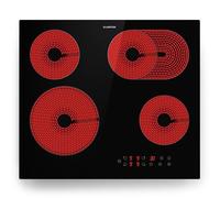 Klarstein Plaque Induction 6500W, Plaque de Cuisson Électrique à Induction, 4 Feux Encastrés, Tables de Cuisson