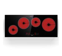 Klarstein Virtuosa 90 table de cuisson vitrocéramique Slim 6400 W Dual