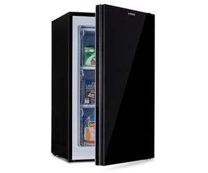 KLARSTEIN Pluto - congélateur 1 zone de refroidissement, thermostat à 5 niveaux, 0 à -18 ° C, avec façade en verre, pieds réglables en hauteur, silencieux, volume 60 litres - noir