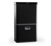 Klarstein Poubelle à capteur sans contact 56L acier inoxydable Soft-Close 3 compartiments écran LED minuterie