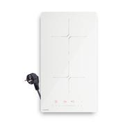 Klarstein Plaque à induction PowerGlide – 30 cm, 2 feux, 3500W Boost, encastrable, blanc