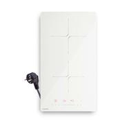 Klarstein Plaque à induction PowerGlide – 30 cm, 2 feux, 3500W Boost, encastrable, blanc