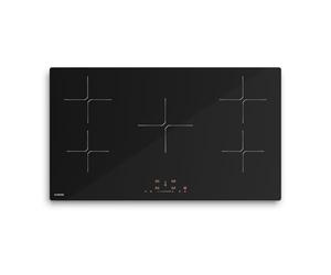 Klarstein PowerGlide Plaque Induction 90cm - 5 Zones, 9800W Boost, Curseur Tactile, Minuterie, Sécurité Enfant, Vitrocéramique Facile à Nettoyer, Plaque Cuisson Induction Encastrable