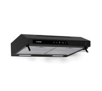 Klarstein Purista Force Hotte aspirante Hotte murale 60 cm 400 m³/h Double moteur 2x60 W Panneau tactile LED Éclairage LED Noir