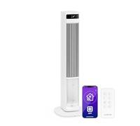 KLARSTEIN Rafraichisseur d’Air, Refroidisseur d’Air Évaporatif, 4L, Télécommande, 8 Niveaux, Mobile, Ventilateur Climatiseur pour Chambre 35m², White