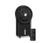 KLARSTEIN Rafraichisseur d’Air, Refroidisseur d’Air Portable 6L, Télécommande, Minuterie, Roulettes, Ventilateur Climatiseur pour Chambre 30m², Black