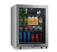 KLARSTEIN Réfrigérateur à boissons LuxeChill 60 L - Réfrigérateur à boissons avec porte vitrée, commande tactile 0-10 °C, 3 clayettes, éclairage LED, IPX4 pour cuisines d'extérieur