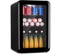 Klarstein Réfrigérateur à boissons PopLife 70 L 0-10°C design rétroLED Mini bar Mini Frigo Noir Noir G