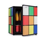 Klarstein Solve - Mini-réfrigérateur, minibar, système de refroidissement thermoélectrique, capacité de 48 litres, bouton de réglage mécanique, refroidissement : 0 à 10 °C, noir/coloré