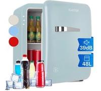 Klarstein Réfrigérateur rétro Audrey Mini 48l Mini Frigo Mini bar 2 étages Bleu Bleu G
