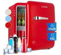 Klarstein Réfrigérateur rétro Audrey Mini bar Mini Frigo 48L 2 étages Rouge Rouge G
