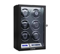 KLARSTEIN Remontoir de Montre Automatique pour 6 Montres avec Porte Acrylique, LED Bleue, 5 Réglages