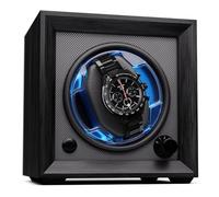 KLARSTEIN Remontoir de Montre pour Montres automatiques, Remontoir de Montre Automatique pour 1 Montre, avec Porte en Acrylique, LED Bleues, Remontoir de Montre avec 4 réglages TPJ