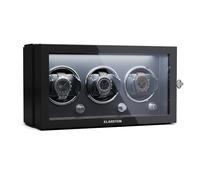 KLARSTEIN Remontoir pour Montres automatiques, Remontoir de Montre Automatique pour 3 Montres, Remontoir de Montre Automatique avec Porte en Acrylique, LED Bleues, avec 5 réglages TPJ