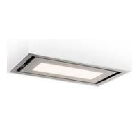 Klarstein Remy Brilliant Edition - Hotte îlot, 618 m³/h, 230 W, télécommande, lampe LED: 3 niveaux de luminosité jusqu'à 6500 Kelvin, filtre à graisse, extraction et recyclage d'air - 90 cm, argent
