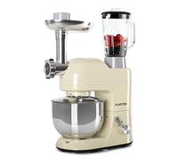 Klarstein Robot Patissier Multifonctions, Batteur sur Socle, Bol 5L, Robot Cuisine 1800W, Blender 1.5L, Multifonction Petrin Boulangerie, Hachoir à Viande, Batteur Electrique Cuisine, 6 Vitesses