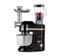 Klarstein Robot Patissier Multifonctions, Batteur sur Socle, Bol 5L, Robot Cuisine 1800W, Blender 1.5L, Robot Multifonction Petrin Boulangerie, Hachoir à Viande, Batteur Electrique Cuisine, 6 Vitesses