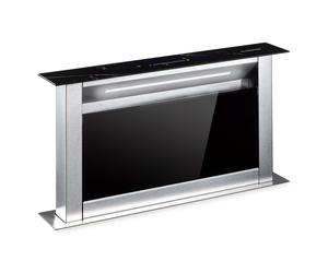 Klarstein Royal Flush 60cm 604,1m³/h Hotte Plan de Travail Noir/Marbre APP