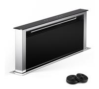 Klarstein Royal Flush 75cm 714m³/h Hotte Plan de Travail Noir/Argent APP