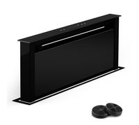 Klarstein Royal Flush 80cm 714m³/h Hotte Plan de Travail Noir APP