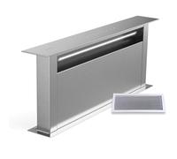 Klarstein Royal Flush Eco 75 Hotte de Plan de Travail nergie, 604 m³/h, Hotte Aspirante Silencieuse, LED 6500K, Commande Tactile, Acier Inoxydable, Cuisine Moderne