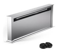 Klarstein Royal Flush Eco 90 Hotte aspirante 90 cm 604 m³/h CEE A++ avec filtres à charbon actif Gris G