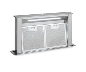 Klarstein Royal Flush Eco Hotte 60 cm - escamotable, 604 m³/h, Touch-To-Slide, LED, efficacité énergétique acier inox/verre, recyclage/évacuation de l'air