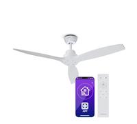 Santa Elena Smart 132 cm 40 W Ventilateur de plafond Blanc