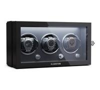 Klarstein Remontoir Sarthe 3 — 3 montres, 4 modes de rotation, éclairage LED, serrure — Noir G