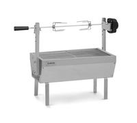 Klarstein Tourne-broche électrique 2-en-1 Méchoui & Gril – 2 broches, inox, sur roues