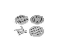 Klarstein Set 4 disques perforés accessoires pour le hachoir des robots de cuisine Lucia nettoyage facile aucun risque de rouille lavable au lave-vaisselle