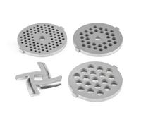 Klarstein Set 4 disques perforés accessoires pour le hachoir des robots de cuisine Lucia nettoyage facile aucun risque de rouille lavable au lave-vaisselle
