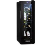 Klarstein Shiraz 12 Slim Cave à vin 32L / 12 bouteilles 42dB 85W Classe A - Noir