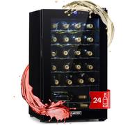 Klarstein Shiraz 24 Uno Cave à vin 63 L 24 bt. Panneau de contrôle tactile 5-18° C Noir