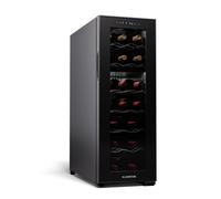 Klarstein Shiraz 29,5cm 18 Bouteilles Cave à Vin 2 Zones Noir G