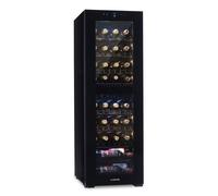 Klarstein Shiraz 40cm 34 Bouteilles Cave à Vin 2 Zones Noir G