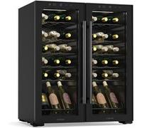 Klarstein Shiraz Cave à vin 2 zones réfrigérées éclairage LED Contrôle tactile autonome Noir