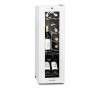 Klarstein Cave à vin Shiraz 12 Slim Uno 32 L 12 bouteilles Contrôle tactile 5-18 °C LED Blanc