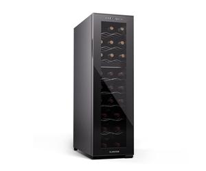 Klarstein Shiraz Slim 29,5cm 24 Bouteilles Cave à Vin 2 Zones Noir G