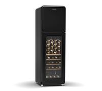 Klarstein Shirley 50cm 60 Bouteilles Cave à Vin 2 Zones Noir G