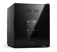 Klarstein Réfrigérateur à vin Silent Vino 1 zone 16 bouteilles porte verre 5-22°C Noir